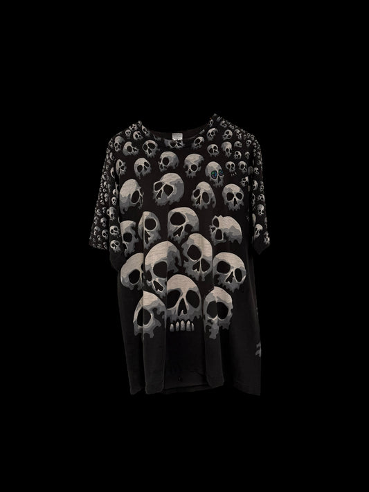 1990s Skull all over print T-Shirt